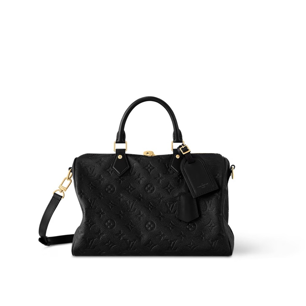 Louis Vuitton Speedy Soft 30 Black Monogram Empreinte Leather Crossbody - Picture 7 of 10